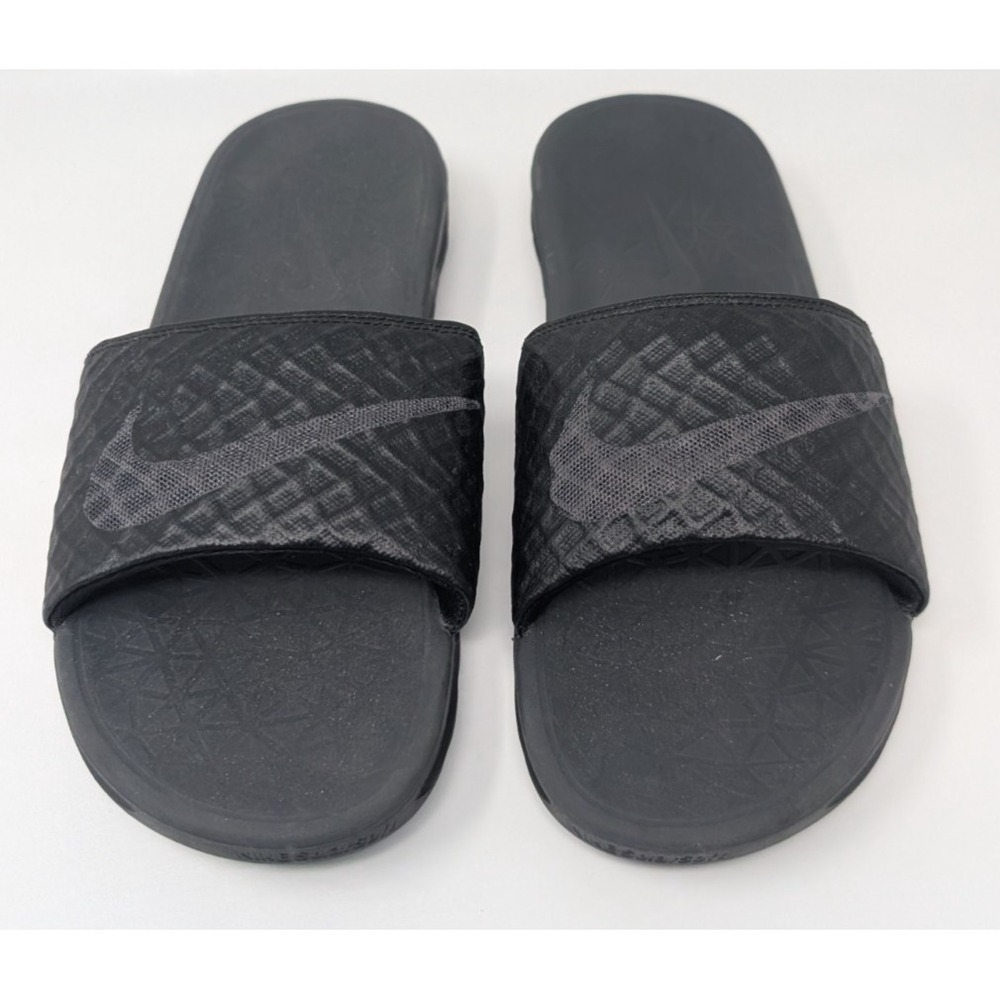 Nike Benassi Solarsoft Slides Sandals Black Anthracite 705474-091 Mens size 8